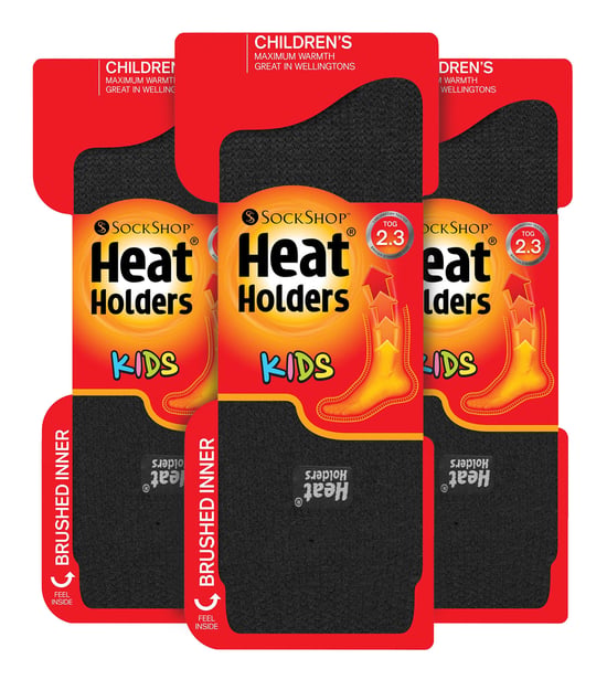 Heat Holders - Set van 3 thermo wintersokken voor kinderen - Zwart - Image 2