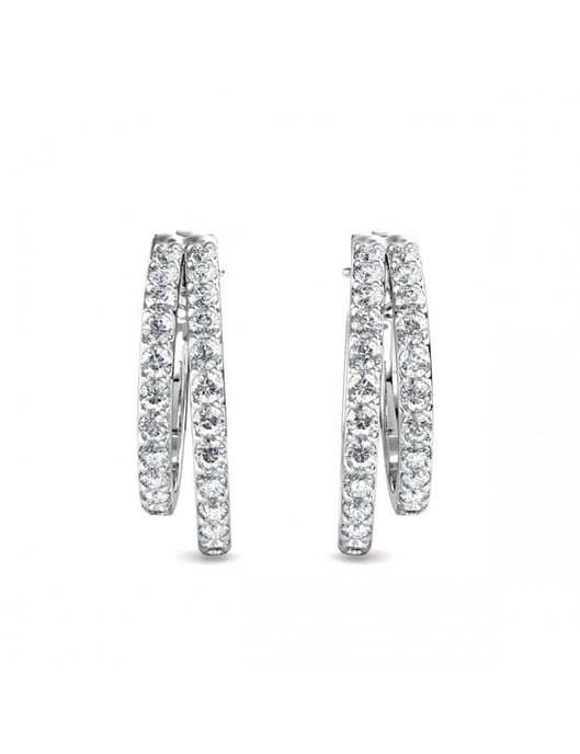Duo Circlet Oorbellen - Oostenrijks kristal - Image 3