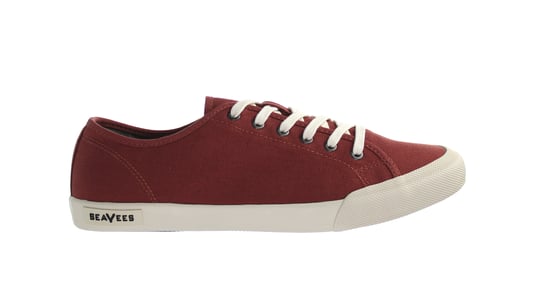 Seavees Monterey Sneaker Standard Red Ochre Cotton Canvas Red Womens Trainers