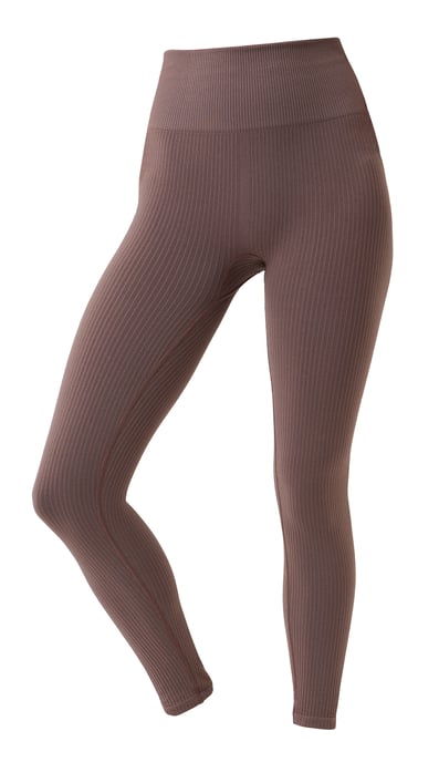 Björn Borg - Dames Naadloze Geribbelde Legging zonder Voet - Mauve - Image 1