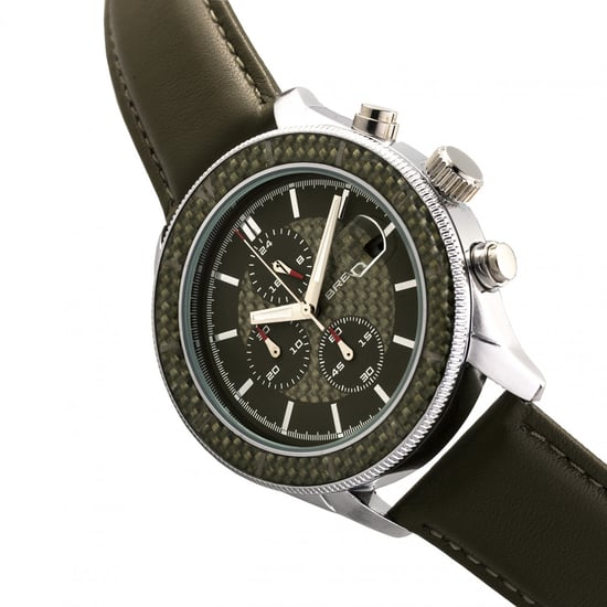 Breed Maverick Chronograph Leather-Band Watch w/Date