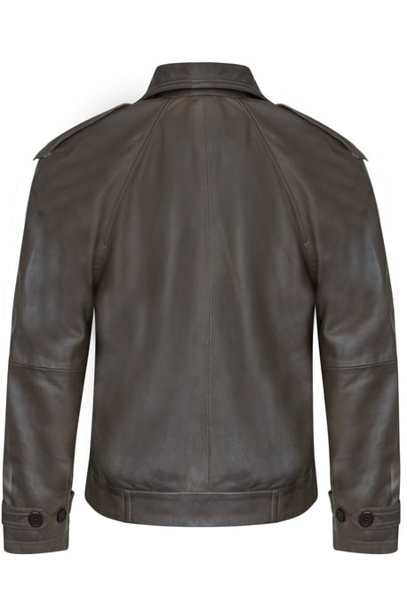 Dames cropped oversized leren trenchcoat - Canberra - Image 4