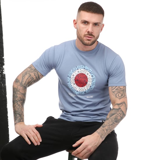 Heren One True Saxon Paisley T-shirt in blauw - Image 4