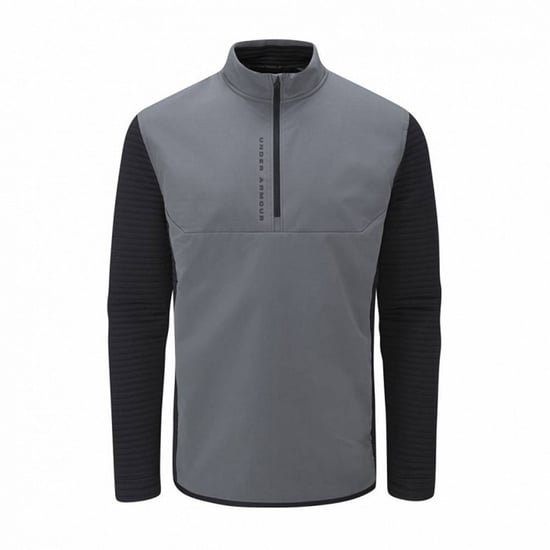 Under Armour Evolution Daytona Mens Grey-Black Hybrid Golf Sweater