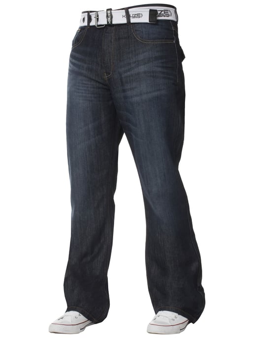 Kruze Heren Bootcut Denim Jeans - Image 1
