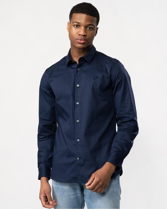 Lyle & Scott Heren Lange Mouwen Slim Poplin Overhemd - Image 1