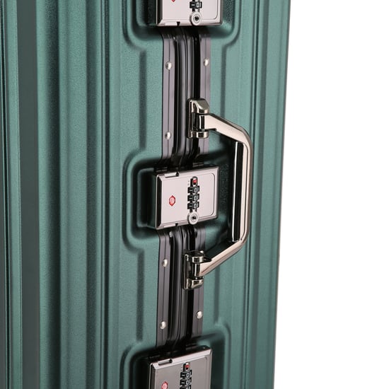 Hardshell Green Suitcase Set Robust 8 Wheel Luggage Cabin Case Bag