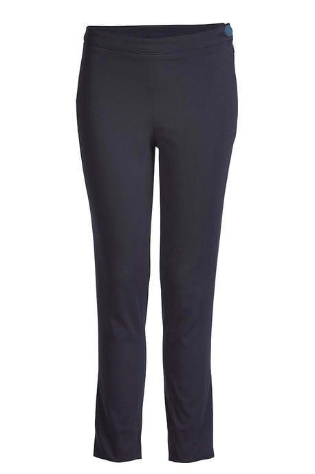 Fitted Stretch Trousers in Navy