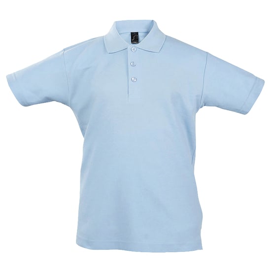 SOLS Kids Unisex Summer II Pique Polo Shirt (Blue Atoll)