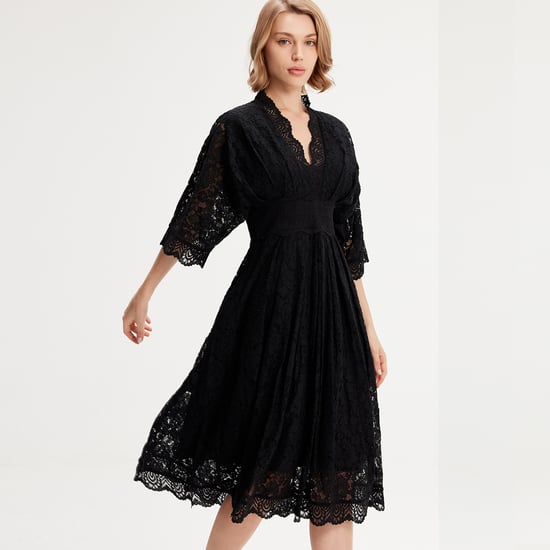 Kimono Sleeves Lace Dress