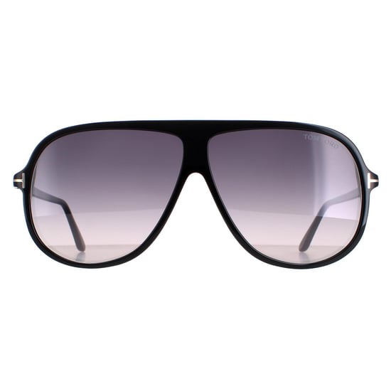 Tom Ford Shield Unisex Shiny Black Smoke Gradient Spencer 02 FT0998
