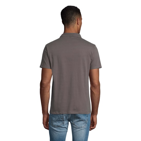 SOLS Heren Prescott Jersey Poloshirt (Donkergrijs) - Image 2