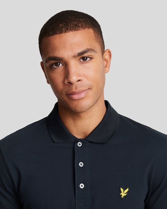 Lyle & Scott Plain Polo Shirt Navy