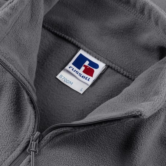 Russell Mens Full Zip Outdoor Fleece Jacket (Convoy Grey)