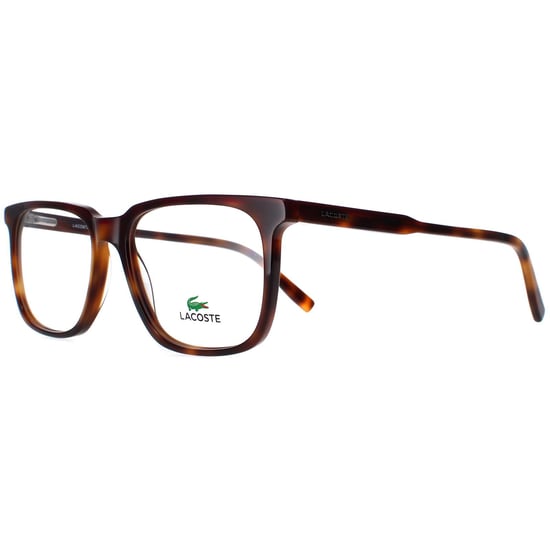 Lacoste Square Unisex Brown Havana Burgundy Glasses