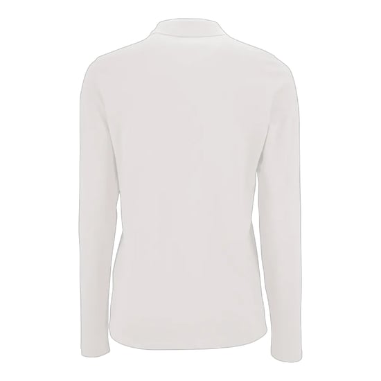 SOLS Dames/Dames Perfect Pique Poloshirt met Lange Mouwen (Wit) - Image 2