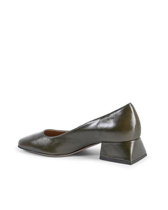 V Italia ballerina met hak voor dames Sofia Naplack Verde Bottiglia - Image 3