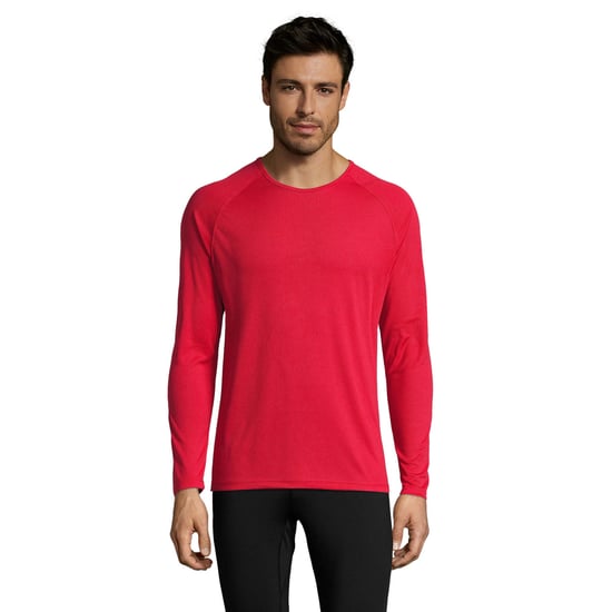SOLS Heren Sport T-shirt met lange mouwen (Rood) - Image 1