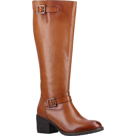 Hush Puppies Heidi Leder Vrouwenlaarzen Tan Leder - Image 1