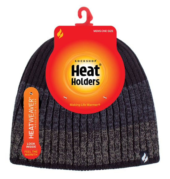 Heat Holders - Thermische gestreepte wintermuts voor heren - Marine - Image 2