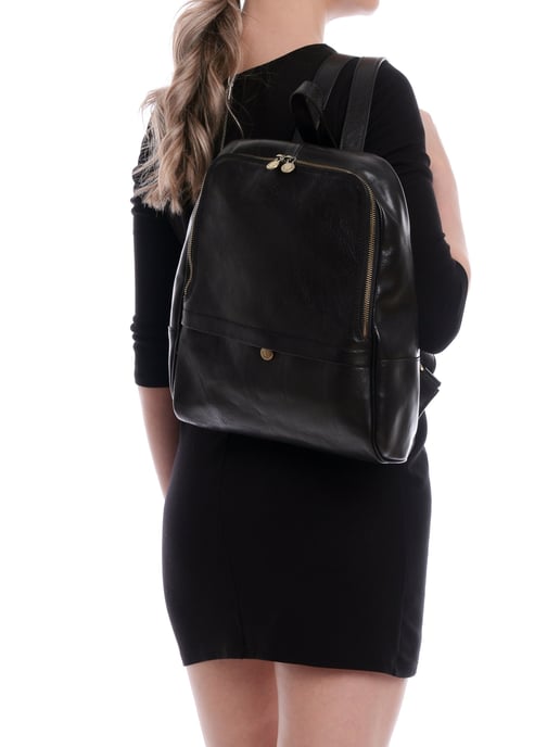 Anna Luchini SS22 AL 3132 Zwart Rundleer Tas - Image 5