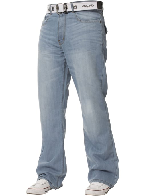 Kruze Heren Bootcut Denim Jeans - Image 1