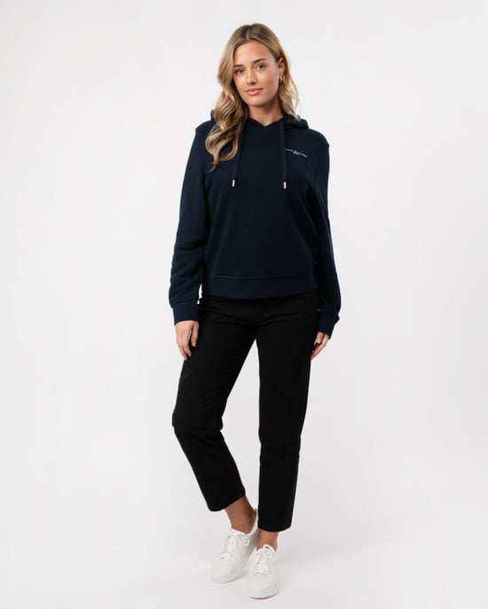 Tommy Hilfiger 1985 Relax Mini Corp Logo Dames Hoodie - Image 3