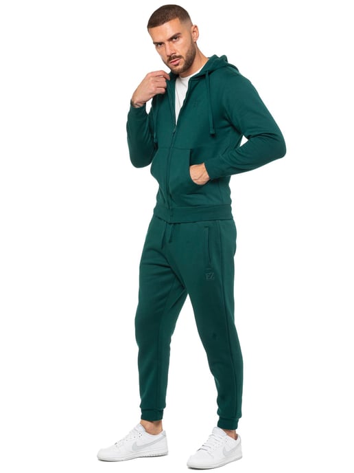 Enzo | Heren Zip Hoodie Tracksuit Set - Groen - Image 2