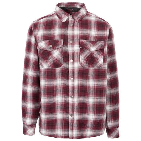 Trespass Heren Hallawood geruit overhemd (Merlot) - Image 1