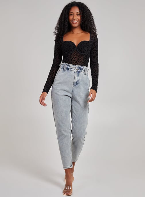 Long Sleeve Bustier Bodysuit