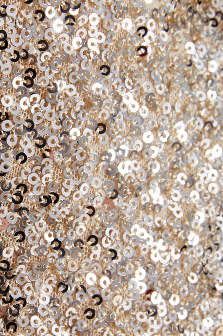 Champagne Sequin Tie Front Waistcoat