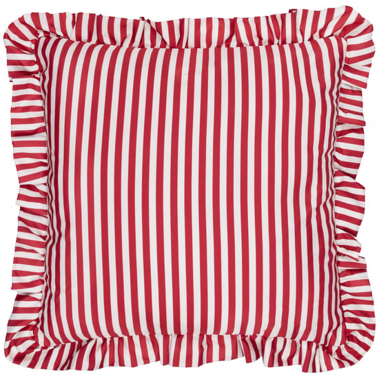 Wylder Nature Millie Ruffle Gestreepte Buitenkussen met Vulling - Image 1