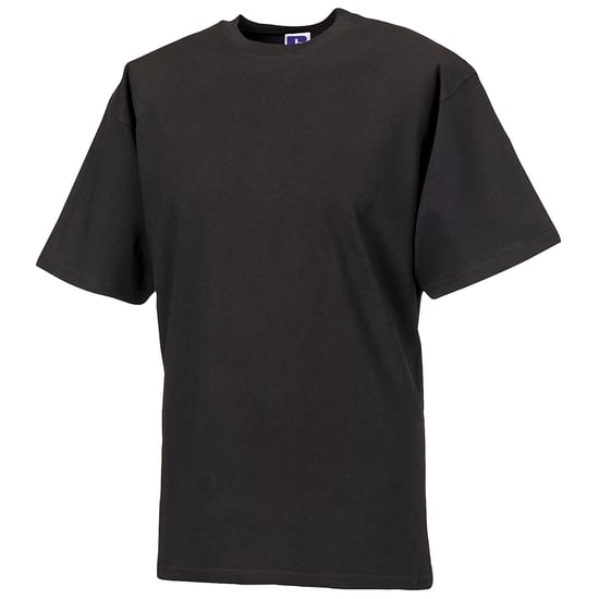 Russell Europa Heren Klassiek Zwaargewicht Ringspun Korte Mouwen T-Shirt (Zwart) - Image 3