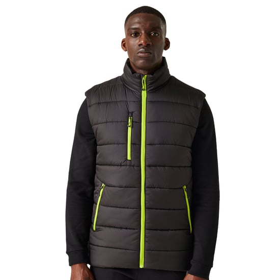 Regatta Mens Navigate Thermal Body Warmer (Black/Lime Green)