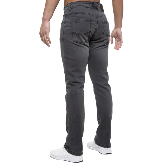 Enzo Mens Straight Fit Stretch Denim Jeans