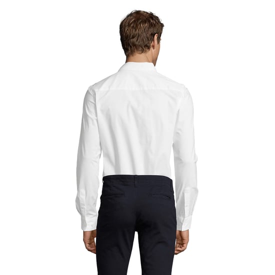 SOLS Heren Blake Stretch Shirt Met Lange Mouwen (Wit) - Image 2