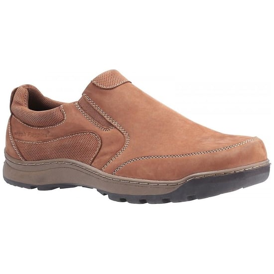 Hush Puppies Heren Jasper Slip On Lederen Schoenen (Tan) - Image 1