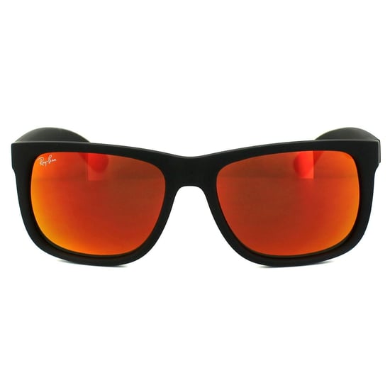 Ray-Ban Zonnebril Justin 4165 622/6Q Rubber Zwart Rode Spiegel - Image 1