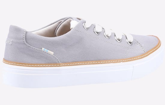 TOMS Alex 100% Katoenen Dames Sneakers In Motregen Grijs - Image 3