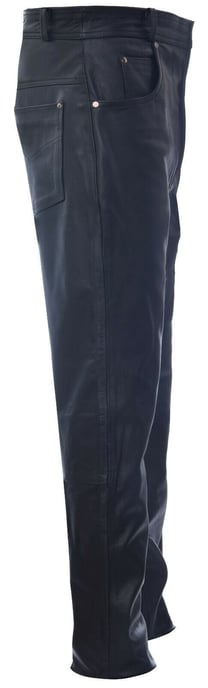 Zwarte '501' leren herenjeans-Montana - Image 4