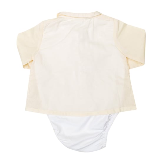 Baby bodysuit with long sleeve shirt 17I07504