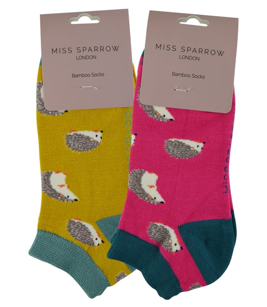 Miss Sparrow - 2 paar bamboesokken voor dames - Egels - Image 2