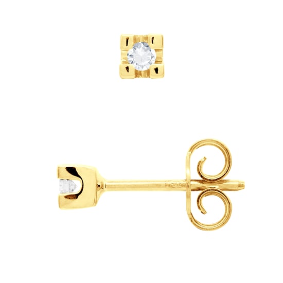 DIADEMA - Earrings with Diamonds - Yellow Gold
