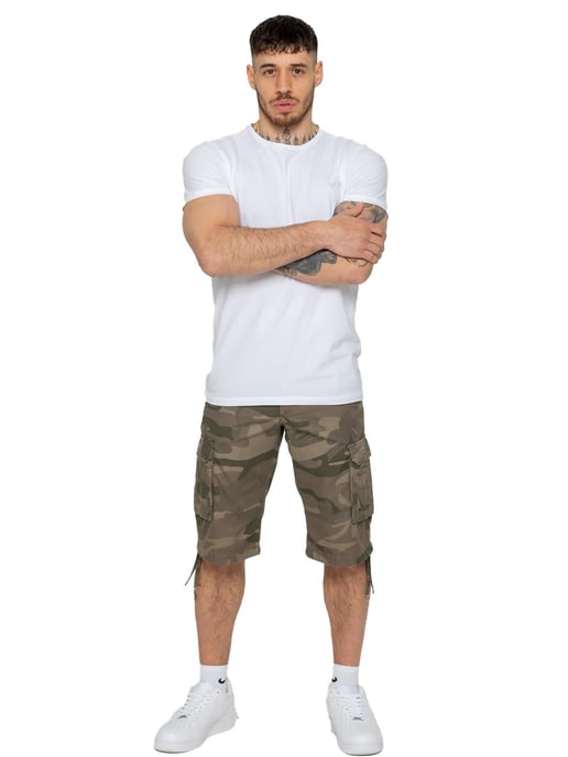 Enzo | Mens Cargo Combat Camo Shorts