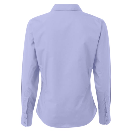 Premier Dames/Dames Popeline Blouse met Lange Mouwen (Middenblauw) - Image 2
