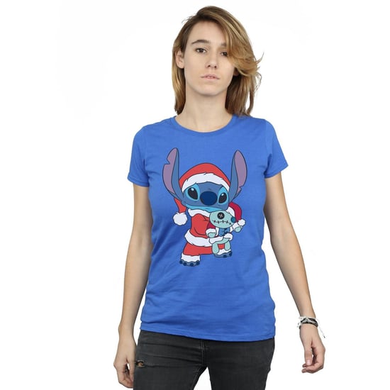 Disney Womens/Ladies Lilo And Stitch Stitch Christmas Cotton T-Shirt (Royal Blue)