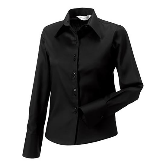 Russell Collectie Dames/Dames Lange Mouw Ultiem Niet-Ijzershirt (Zwart) - Image 2