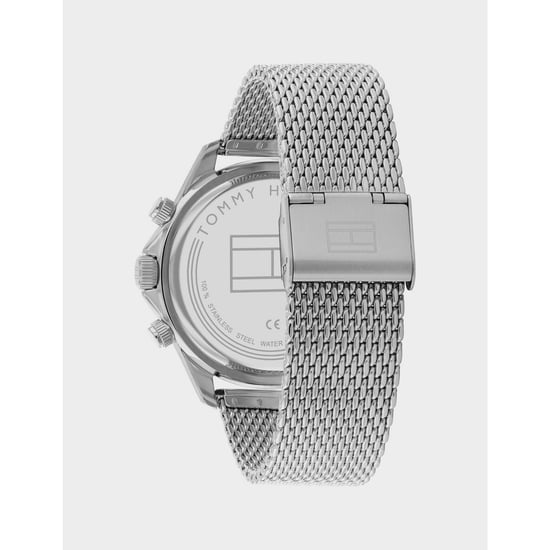 Accessoires Tommy Hilfiger Miles Chronograaf Mesh Armband Horloge in marineblauw zilver - Image 3