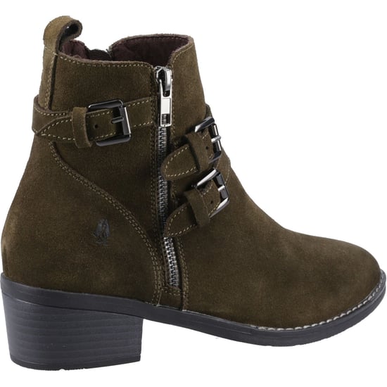 Hush Puppies Jenna Leren Dames Laarzen Khaki - Image 2