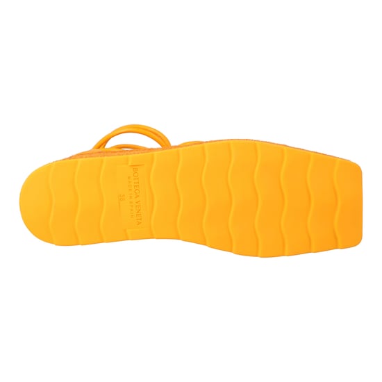 Bottega Veneta Orange Stretch 90 Wedge Espadrilles - Image 4